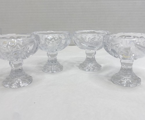 Pressglas Salzkeller Dip Schale Standfuß 21/4" x 21/4" 4er Set - Bild 2 von 5