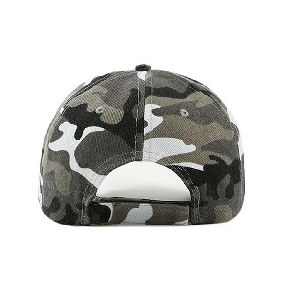 Gorra de béisbol blanca, verde, camuflaje de nieve, camuflaje militar táctico del ejército para hombre Foto 3 de 4