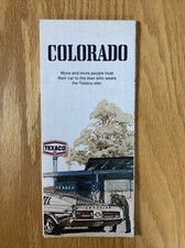 Texaco Map Colorado Denver Colorado Springs Aurora 1972 Gas Oil Advertising