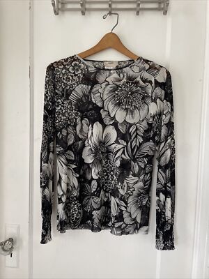 Jean Paul Gaultier Soleil Fuzzi Black & White Mesh Floral