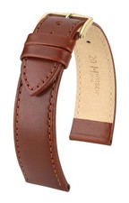 Hirsch Osiris 12 mm mid brown watch strap, length M no QR pins