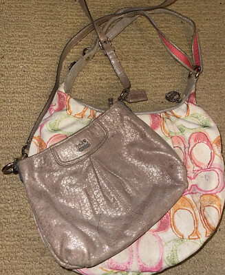 Lot of 2 Authentic Coach ShoulderBag Crossbody Leather Bags | eBay