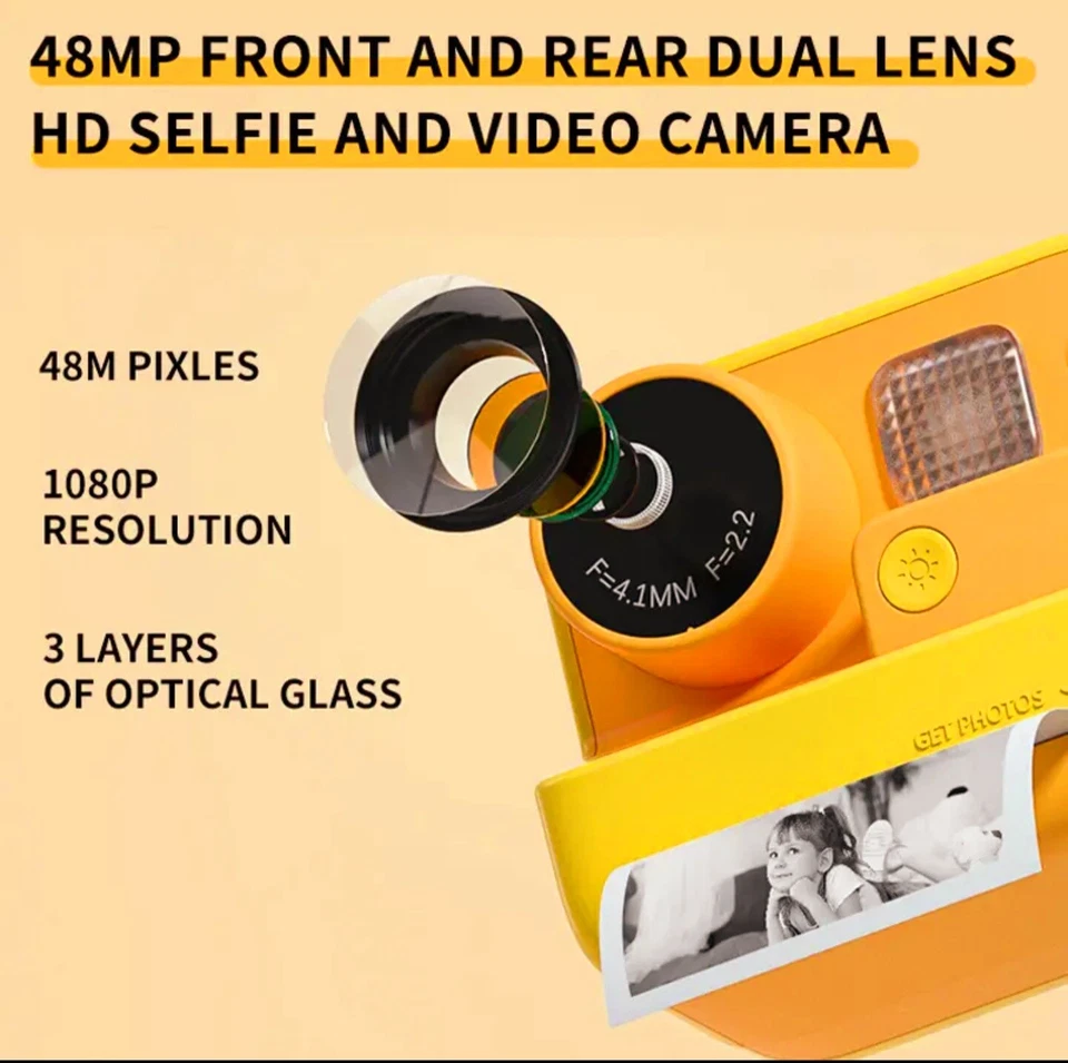 Thermal instant Print Camera with Paper for Kids Aged 3-12 Toys New UK - Image 2 of 4