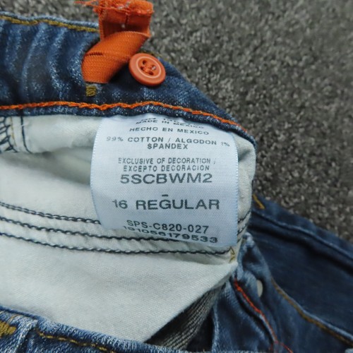 Wrangler Jeans Boys Size 16 Blue Regular Fit Straight Cut Denim Casual Youth - Picture 9 of 9