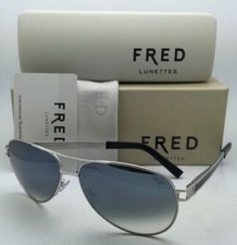 New FRED LUNETTES Sunglasses HAWAI C6 8427 118 Palladium  Black w/Grey Gradient