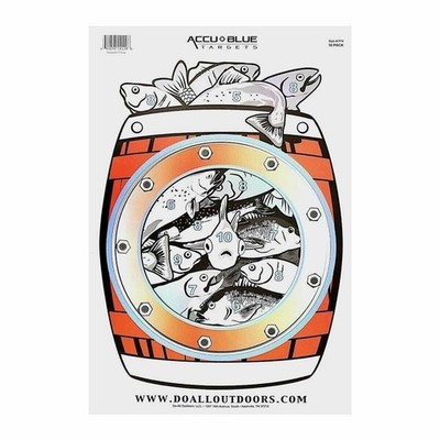 Fish In A Barrel 12x18 Paper Targets with Scoring System 10 PACK