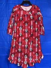 Minnie Mouse Holiday Christmas Nightgown Toddler Girls Size 4T 4 Disney Red 358