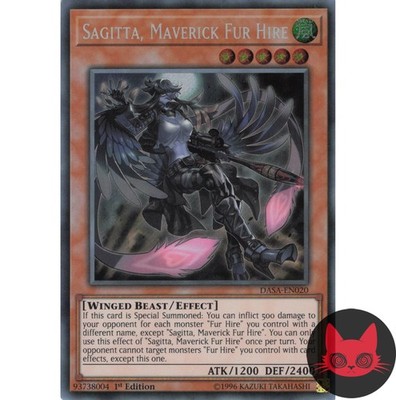 Yugioh Sagitta, Maverick Fur Hire DASA-EN020 Secret Rare 1st Edition NM