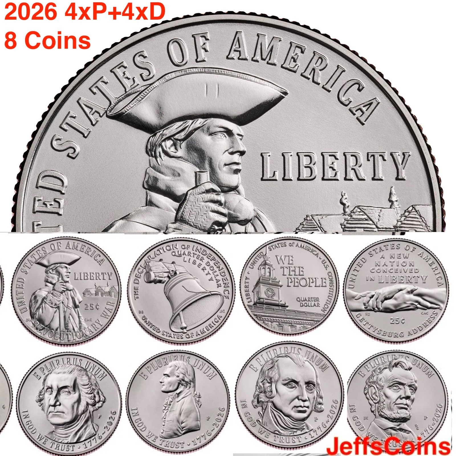 2026 P D 8 Quarters Best BU PD 1776 Semiquincentennial Subscription Presale