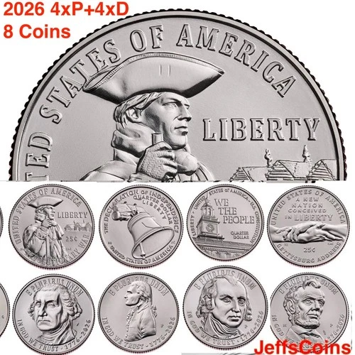 2026 P D 8 Quarters Best BU PD 1776 Semiquincentennial Subscription Presale