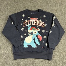 Disney Christmas Oversized Sweatshirt Merry Stitchmas Light Up Sz XXS Works