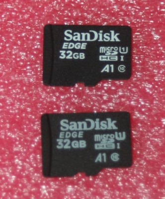 PACK of 2 SanDisk EDGE 32GB microSDHC, Class10, U1, A1, UHS-I Memory Card