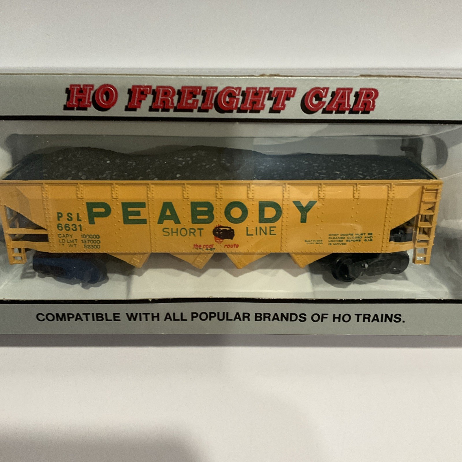AHM HO Scale Freight Rolling Stock Peabody Short Line Hopper Coal Car