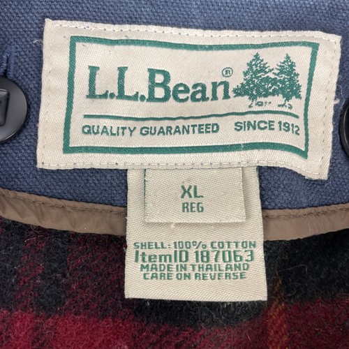 Vintage LL Bean Barn Jacket Men XL Denim Chore Coat Corduroy Collar Lined Heavy - Picture 14 of 17