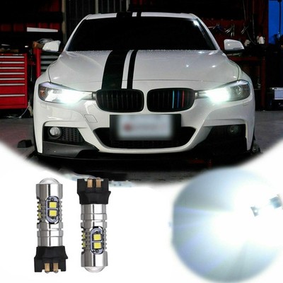 Für BMW 320i 2013 2pcs Error Free White PW24W 30-SMD LED DRL Light Bulb