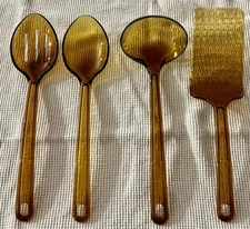 Vintage UltraTemp Amber Kitchen Utensils Lot Robinson Knife Co  Made in USA