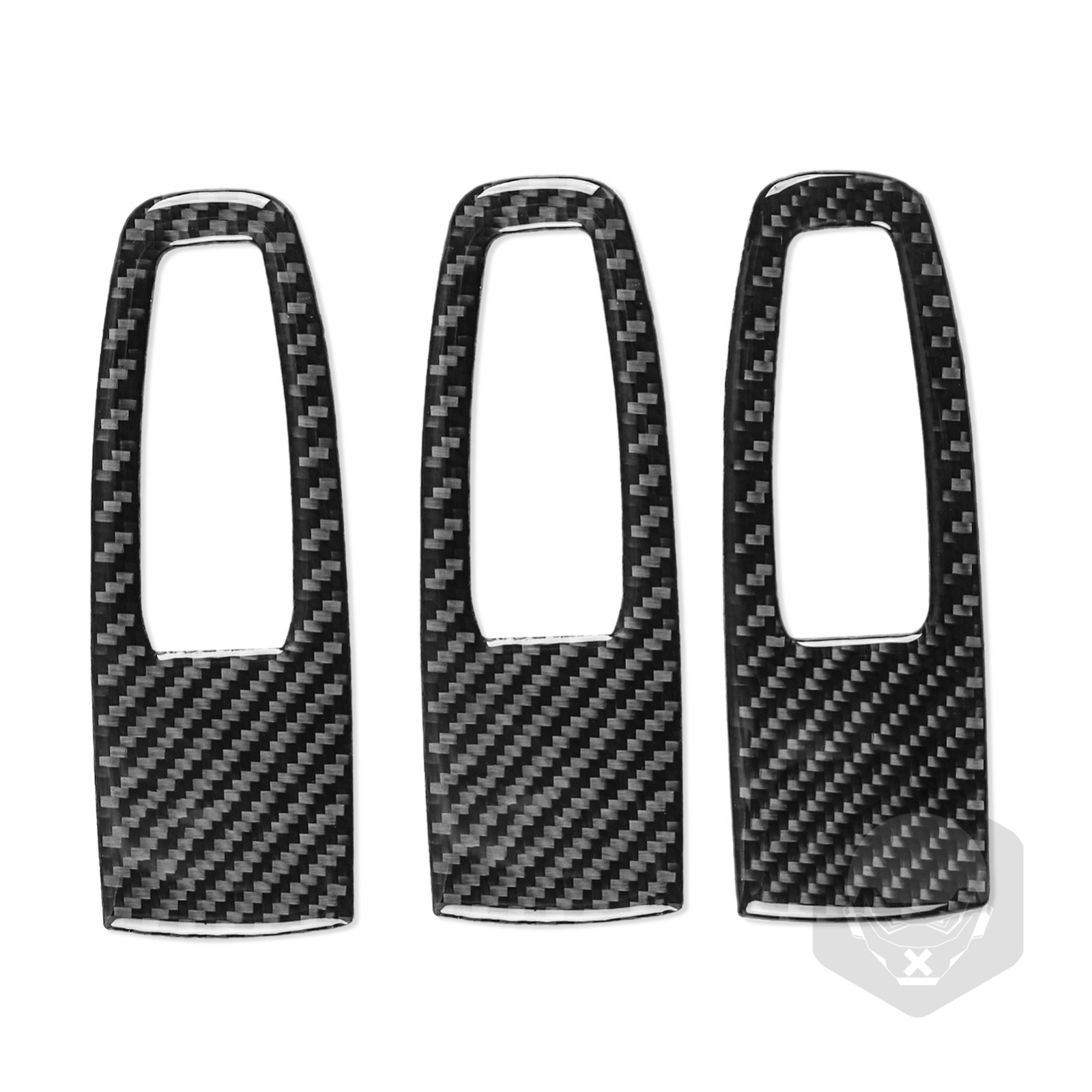 3Pcs Real Carbon Fiber Window Lift Switch Panel Cover For Subaru Forester 19-24