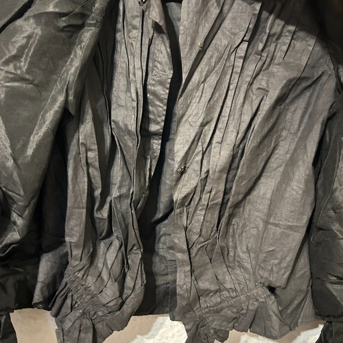 READ Antique Victorian XS Black Bodice Silk Blouse Mourning As Is Study B - Picture 9 of 13