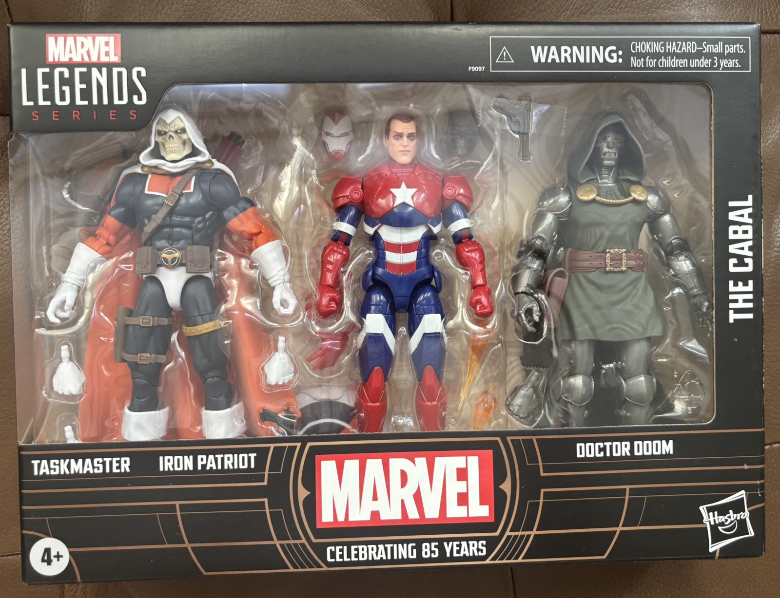 Marvel Legends The Cabal Paquete de 3 Exclusivo de Amazon Dr Doom Iron Patriot Taskmaster