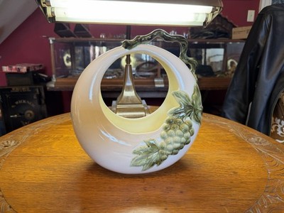 Mid Century Hull Pottery Tokay Tuscany Basket Grapes Vine Accent 1958 to 1960