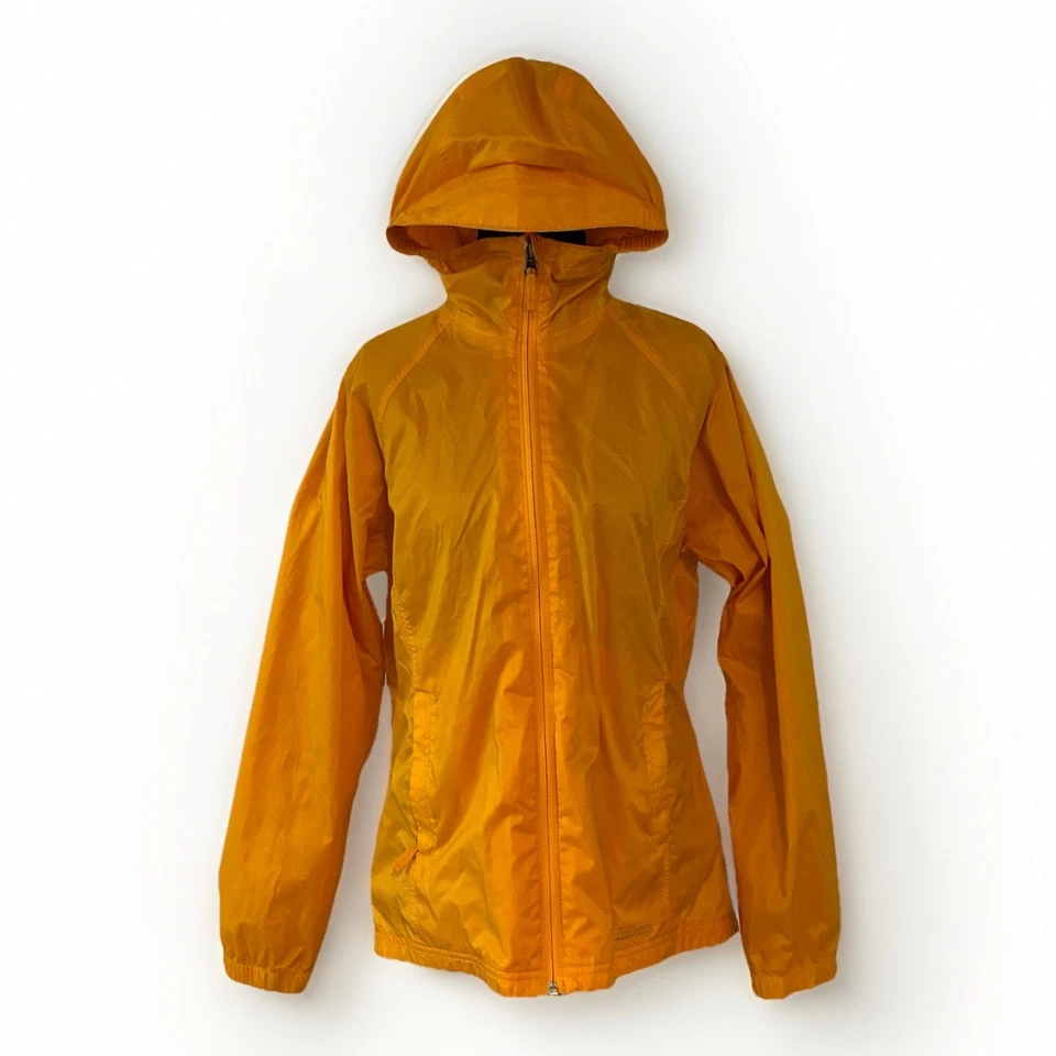 LL Bean Jacket Womens S windbreaker Hooded Rain Resistant Gorpcore Mango Gorp - Image 2 of 4
