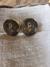 Bridle Rosette's Buffalo Bill Cody 2 in brass and glass