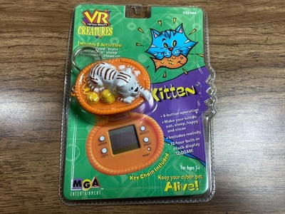 VTG 1997 VR Creatures Kitten Virtual Reality Pet Keychain MGA New Sealed Cat 90s