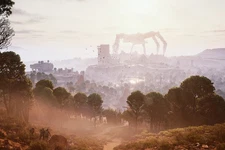 ARC Raiders Giant Spider Robot Concept Art Epic Retro Sci-Fi Video Game Poster