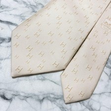 Excellent Condition HERMES with Tag Fasone H Pattern Tie