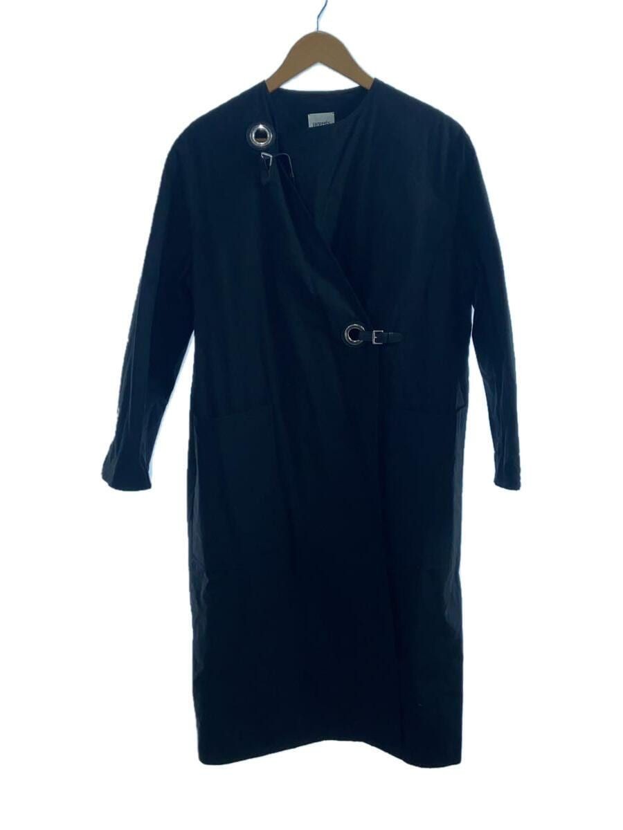 ALTRA HERMES altro cappotto 34 cotone nero tinta unita imbottito con leggere macchie usa nelpo