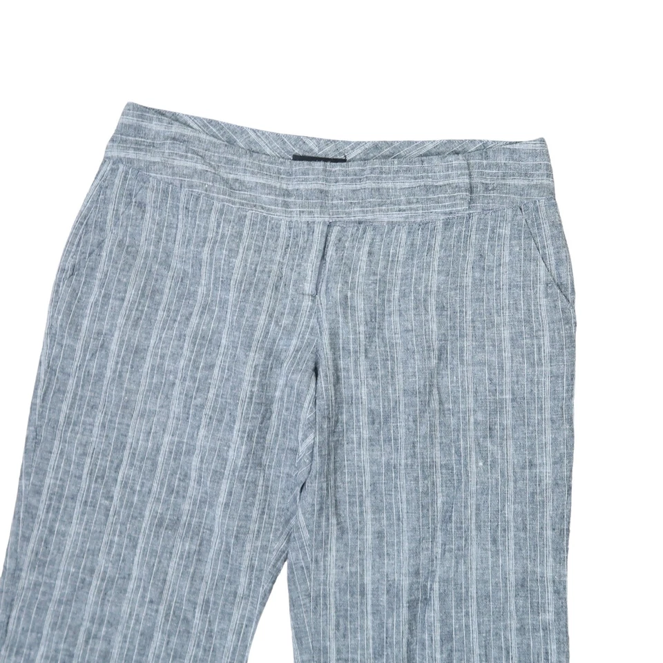 Pantalones acampanados vintage Y2K My Michelle gris y blanco a rayas tiro bajo 5 Foto 2 de 4