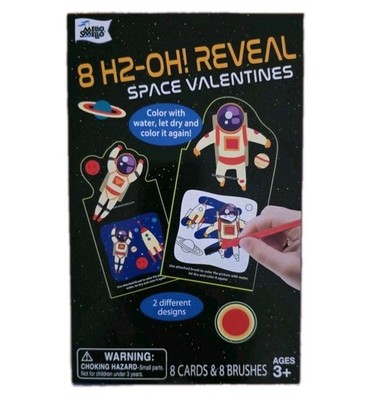 Mello Smello H2-OH! Reveal Space Valentine Exchange Cards 8 Cards & Brushes NEW