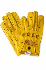 MEN'S CHAUFFEUR COWSKIN LEATHER CAR DRIVING GLOVES Finished Sewn Knuckles