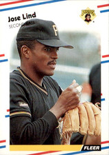 Jose Lind 1988 Fleer Rookie Card #334. rookie card picture