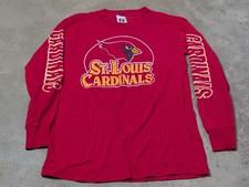 Vintage 80s Logo 7 Cardinals Long Sleeve Youth Shirt Large