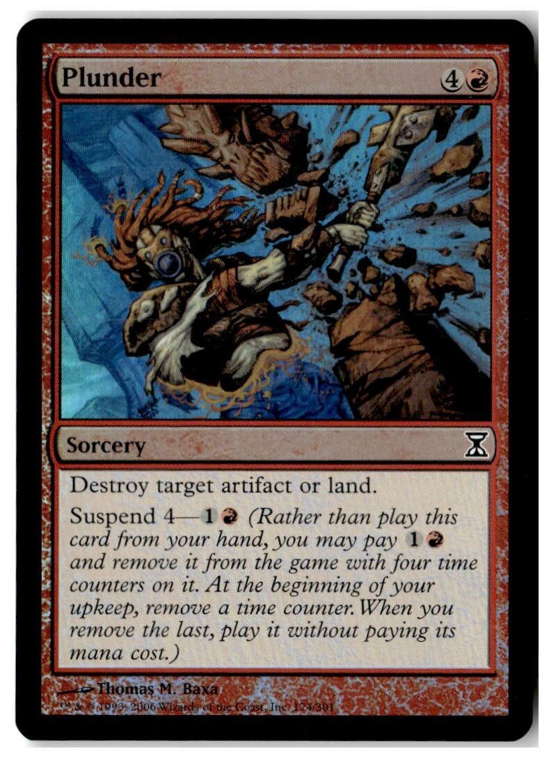 MTG Foil Plunder - Time Spiral Moderately Played English  Playset (x4)