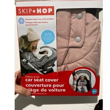 Skip Hop Stroll & Go Winter Car Seat Cover Pink Fleece Windproof Travel