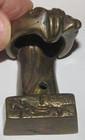 Vintage Cheshire Cat Small Brass Door Knocker Alice In Wonderland Character — photo 2