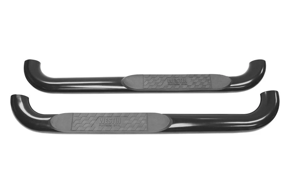 For Dodge Ram 3500 03-09 Westin 4" Platinum Cab Length Black Oval Tube Step Bars Foto 3 de 4