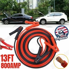 13ft Heavy Duty 2 Gauge 800amp Battery Booster Cable Emergency Power Jumper Usa