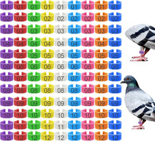 108 Pcs 8Mm Bird Quail Leg Rings with 9 Color Numbered Bird Pigeons