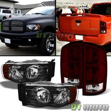 2002-2005 Dodge Ram 1500/2500/3500 Headlights+Tail lights Brake Lamps 4PC Set