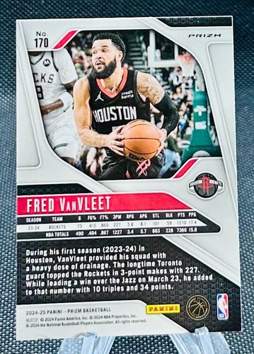 2024-25 Prizm China Silver Variation Fred VanVleet Houston Rockets #170 - Picture 2 of 2