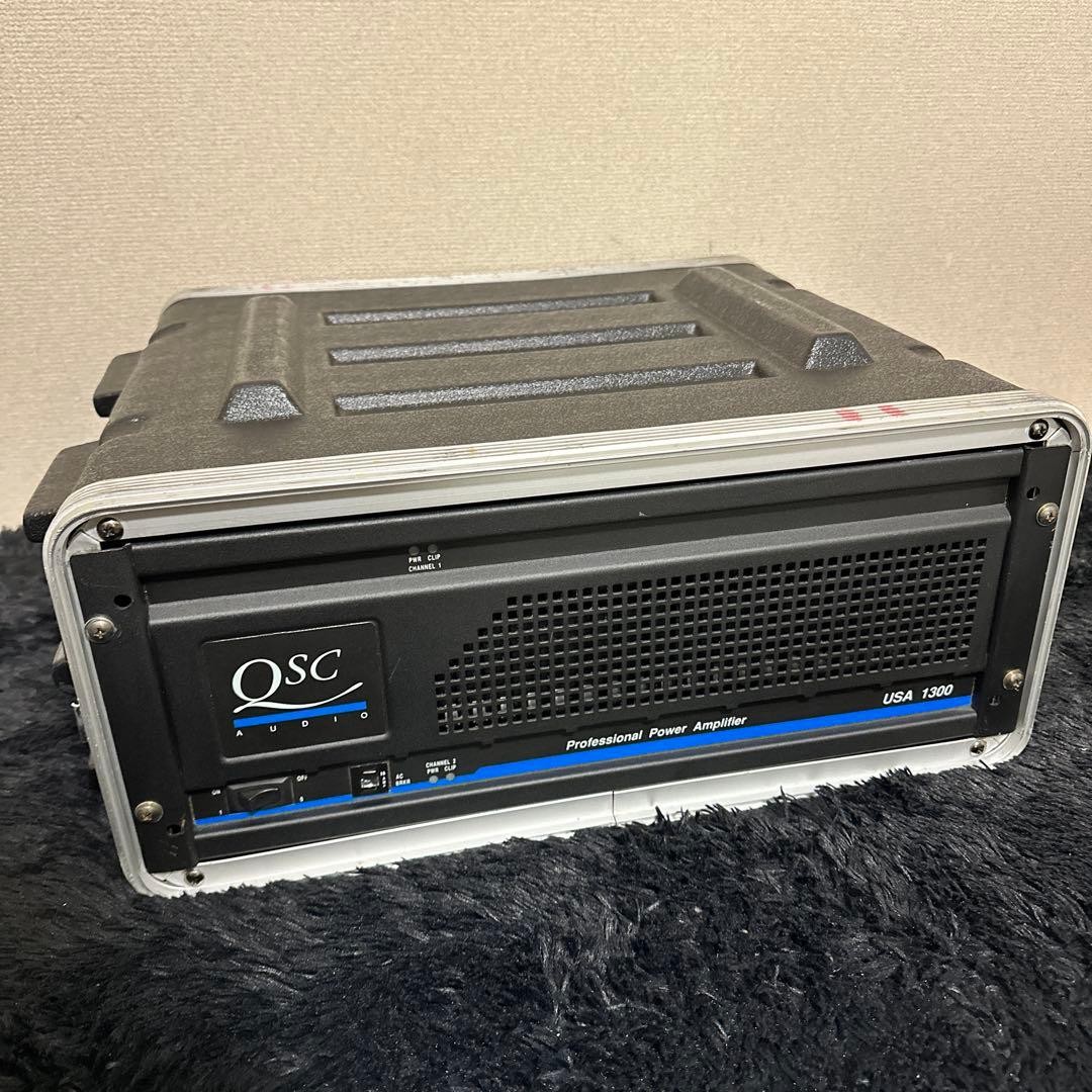 Qsc Audio Usa1300 Stereo Power Amplifier With Hard Case Pro Audio Amp Pa System