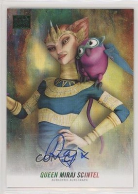 2018 Star Wars Galaxy Green /25 Rajia Baroudi as Queen Miraj Scintel Auto 0pm