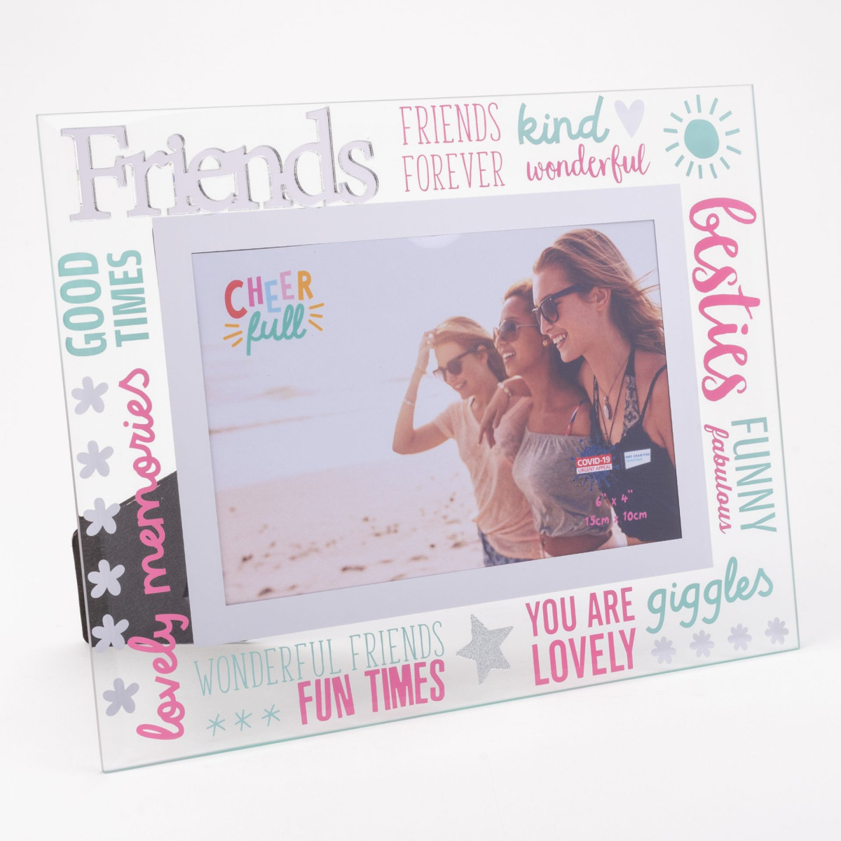 Widdop And Co. 6" X 4" Cheerful Glass Photo Frame - Friends - Image 7
