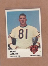 1961 FLEER FOOTBALL DOUG ATKINS #9 BEARS VGEX *A49575