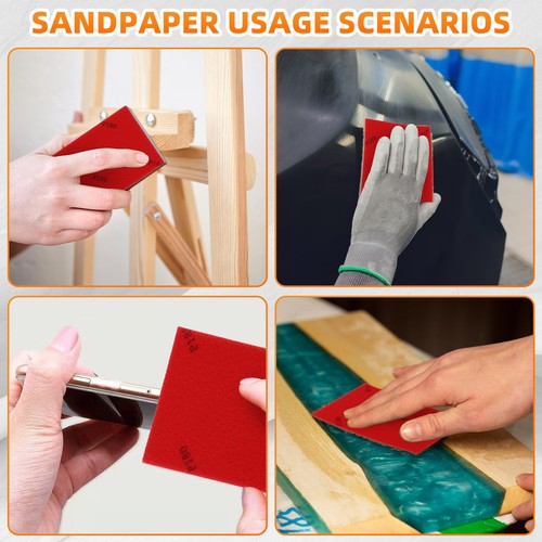 20Pcs 180-3000 Grit Sanding Sponge Set (180/320/400/600/800/1000/1200 ...
