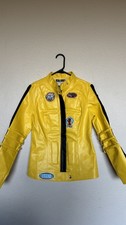Kill Bill Giacca Donna Medium Giallo Nero Moto Racing Patch Costume Cosplay