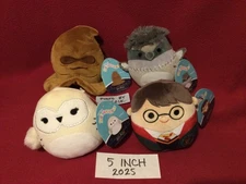 Lot 5” Harry Potter Hedwig Owl Sorting Hat Buckbeak 2025 Squishmallow Plush Toy 